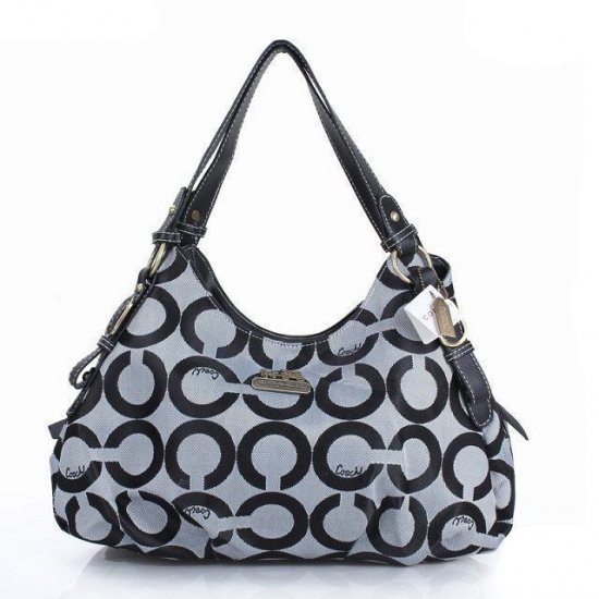 Coach Fashion Signature Medium Grey Shoulder Bags ERC - Click Image to Close